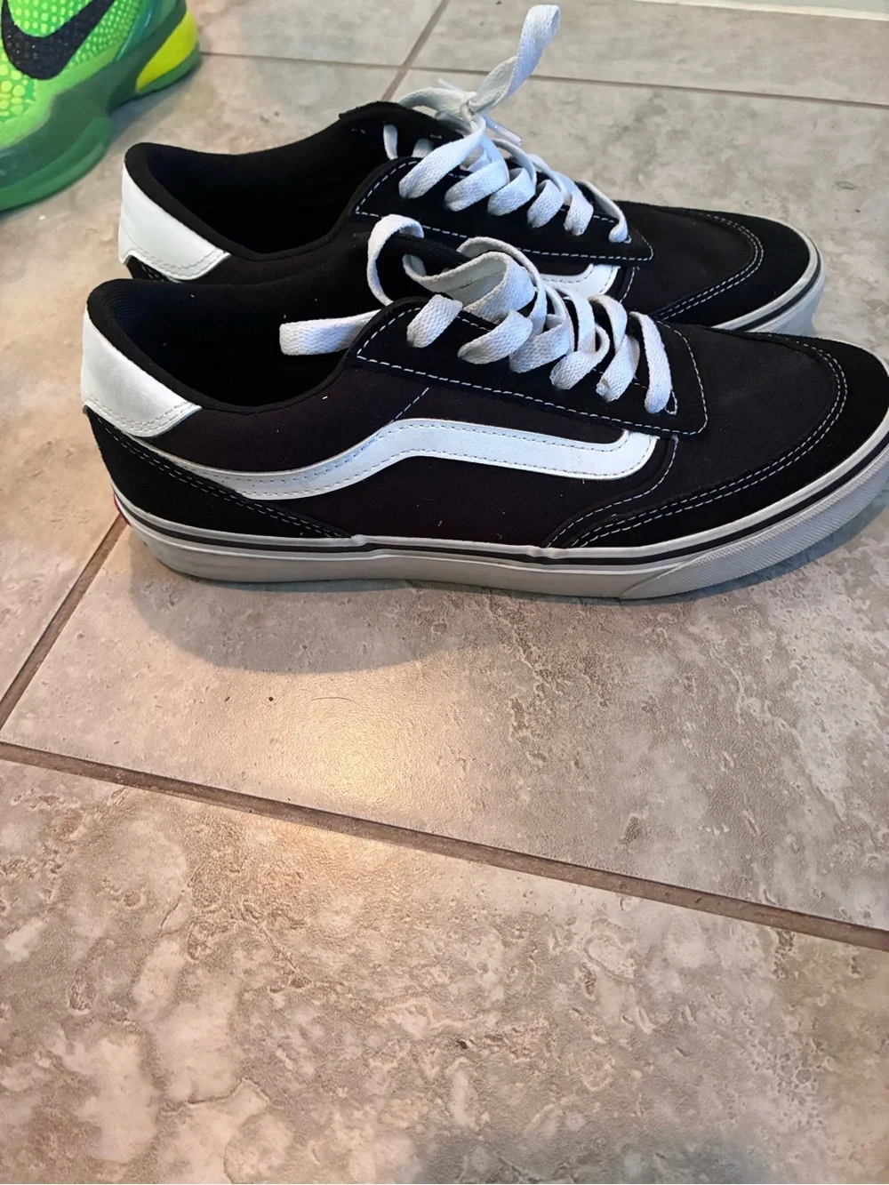 Vans Black and White Old Skool Skate Sneakers - Men's
